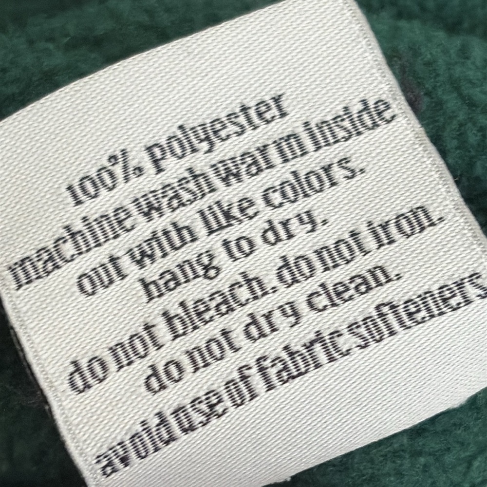 Dudley Stephens Park Slope Fleece Long Sleeve Stand Up Collar Green Size M - Picture 10 of 12